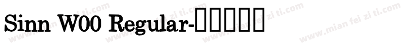 Sinn W00 Regular字体转换